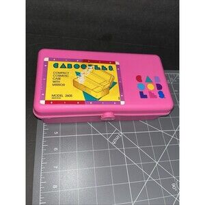 Vintage Caboodles Makeup Case Organizer Pink Small Model #2605 With Mirror